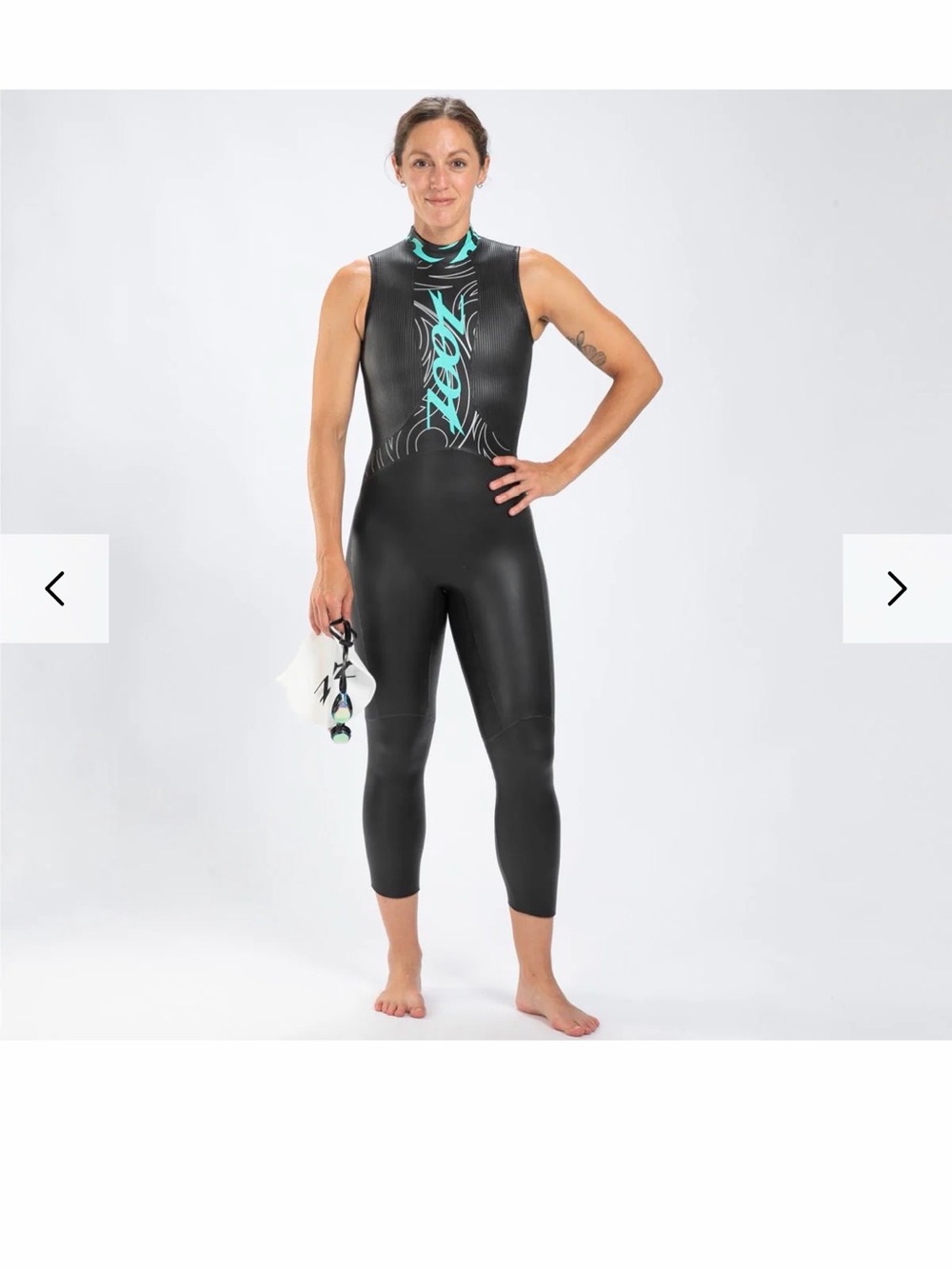Zoot Women’s Black & Teal Sleeveless Tri Wetsuit